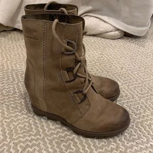 Sorel wedge booties